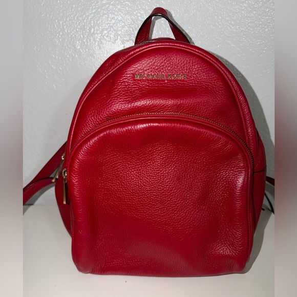 Michael Kors Vibrant Pebble Red Backpack - Picture 1 of 5